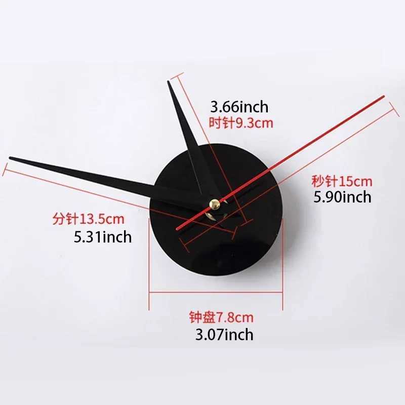 Large Size 3D DIY Silent Wall Clock BlackGoldSilver PunchFree Wall Sticker Clock C251015