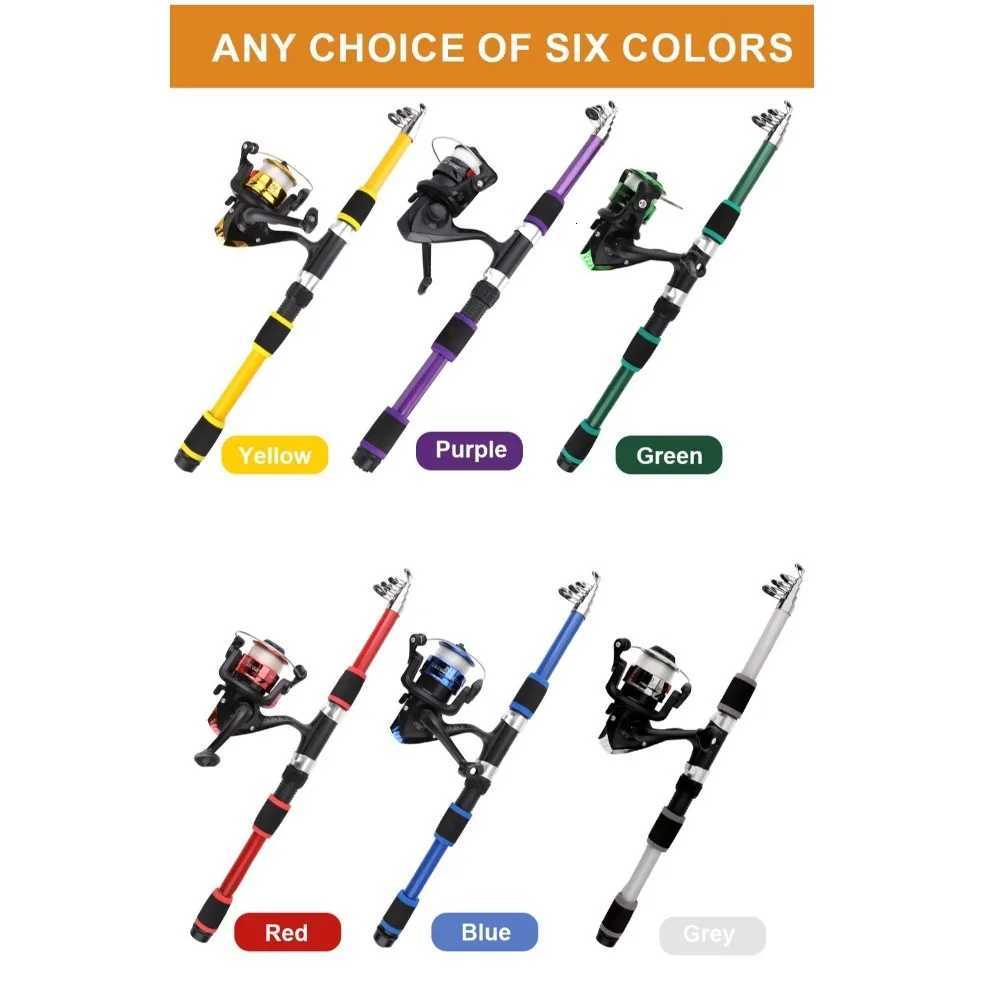 18M Tescopic Fishing Rod Full Kits Spincast Fishing Reel Casting Rod Fishing Rod Reel Set Caon Fibre Fishing Po Y251014