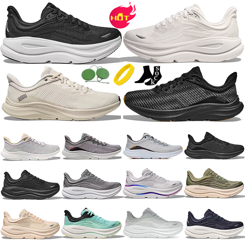 Hot Designer Bondi 9 Running Shoes Men Women Solimar Sneakers Triple Black White Grey Vanilla Birch Aster Flower Mens Womens Athleisure Shoe Outdoor Sports Trainers