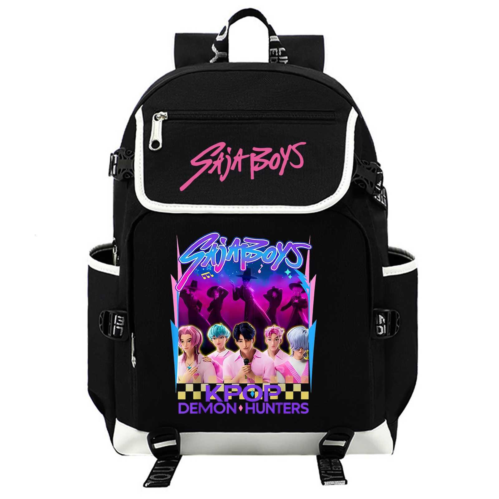 Kpop Demon Hunters Saja Boys Backpack Student Teenage Fashion Backpack High School Backpacks MochilaW251015