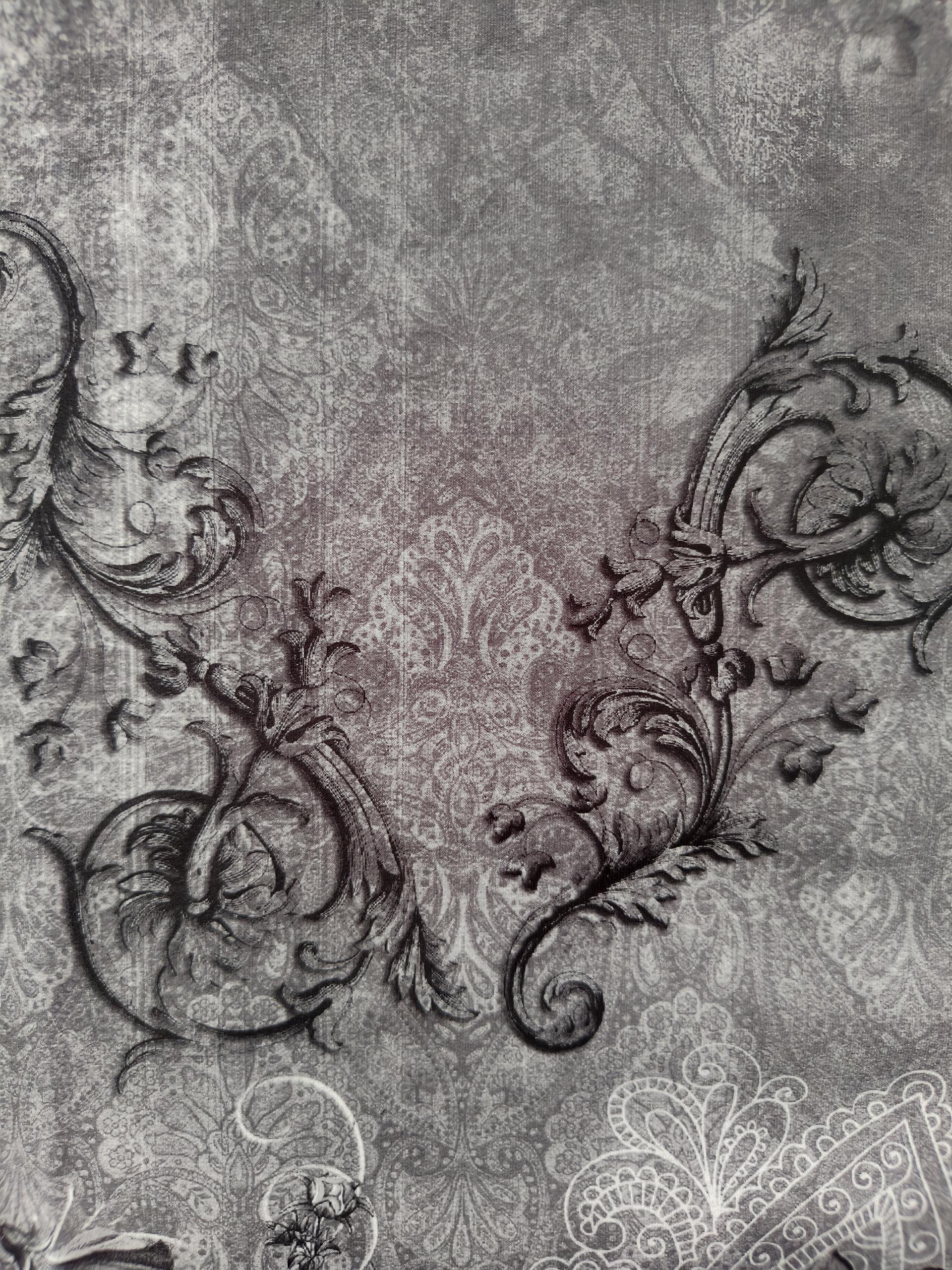 Sophisticated Motherhood Chic Purple Paisley Patterned Casual Coat Cozy Long Sleeves for Moms-CF50628