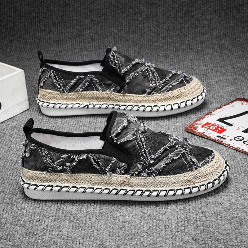 Summer Linen Loafers Men Classic Slip On Causal Shoes Men Espadrilles Canvas Flats Shoes Men Breathable Driving Footwear Male Z251013