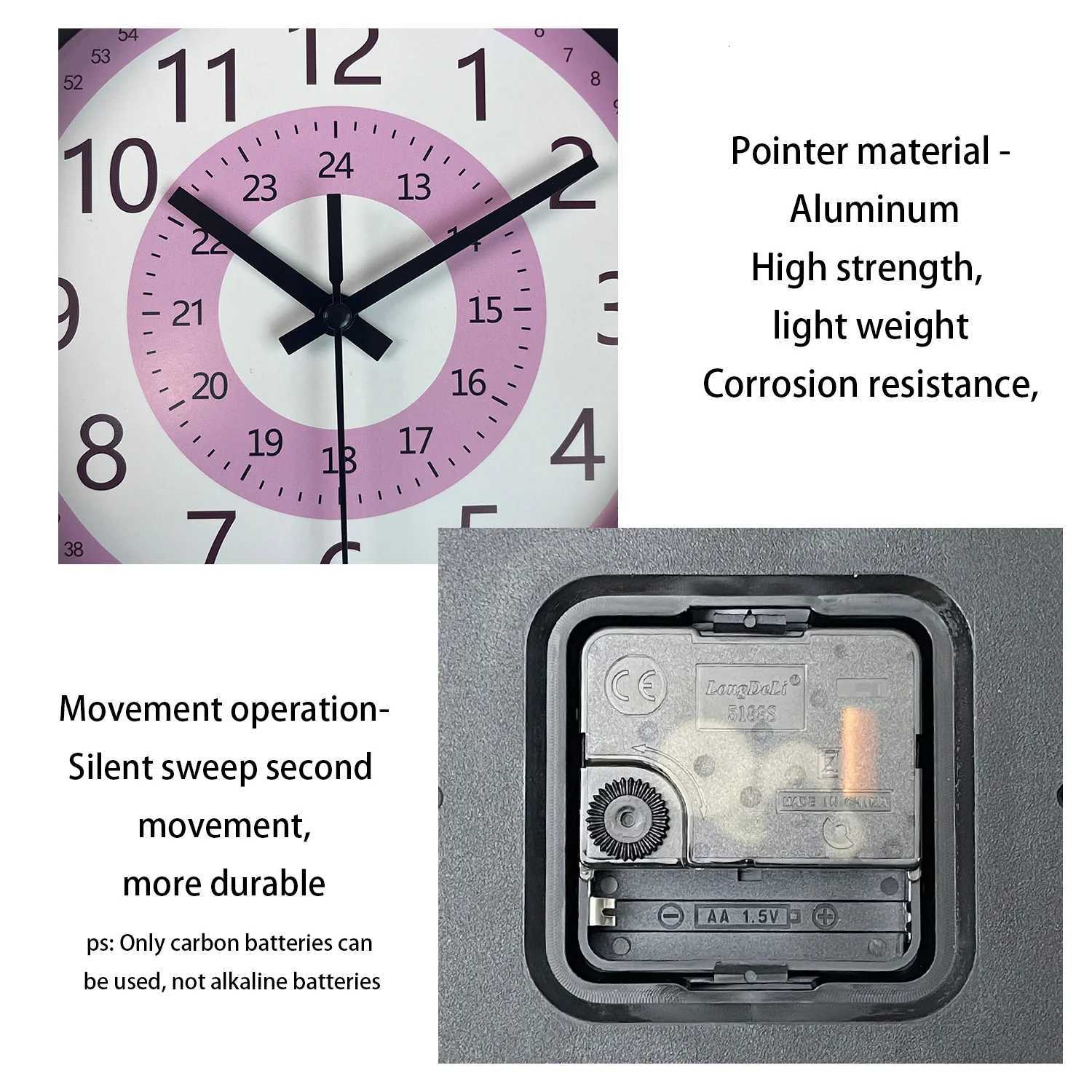 8 inch Bedroom Horloge Murale Home Decoration Digital Cute Wall Clock Living Room Modern Children Round Wall Watch Noiseless C251015