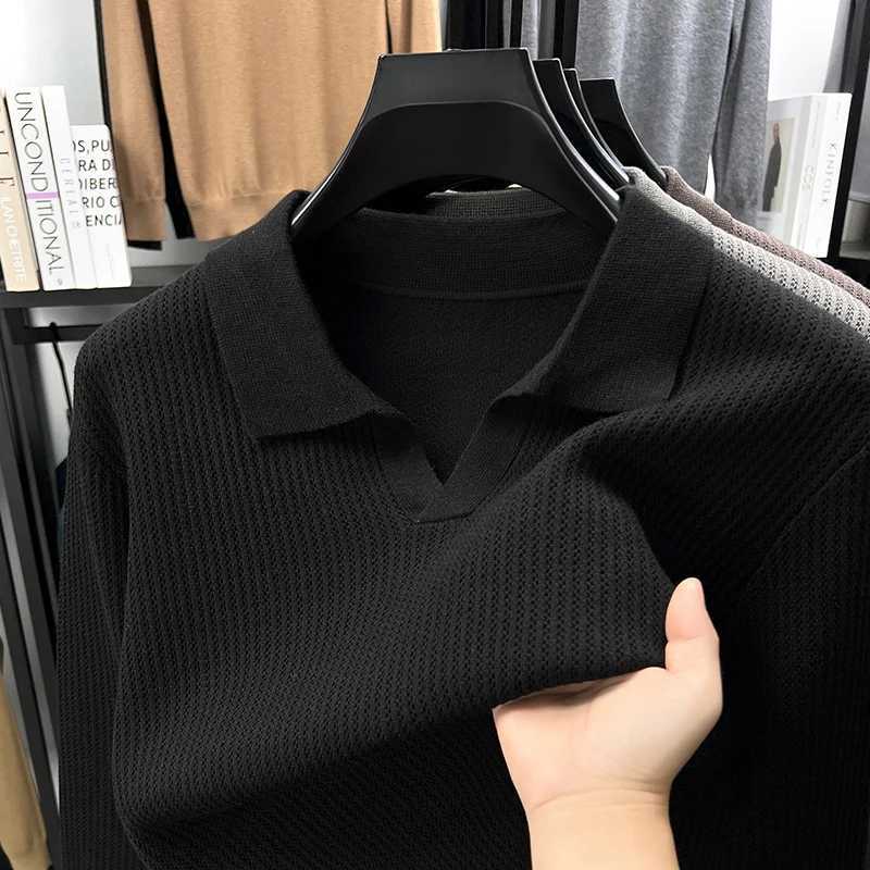 Design Mens VNeck Knitted Sweater Autumn Winter Simple Warm Lapel Pullover Fashion Casual Versatile Trend Menswear J251015
