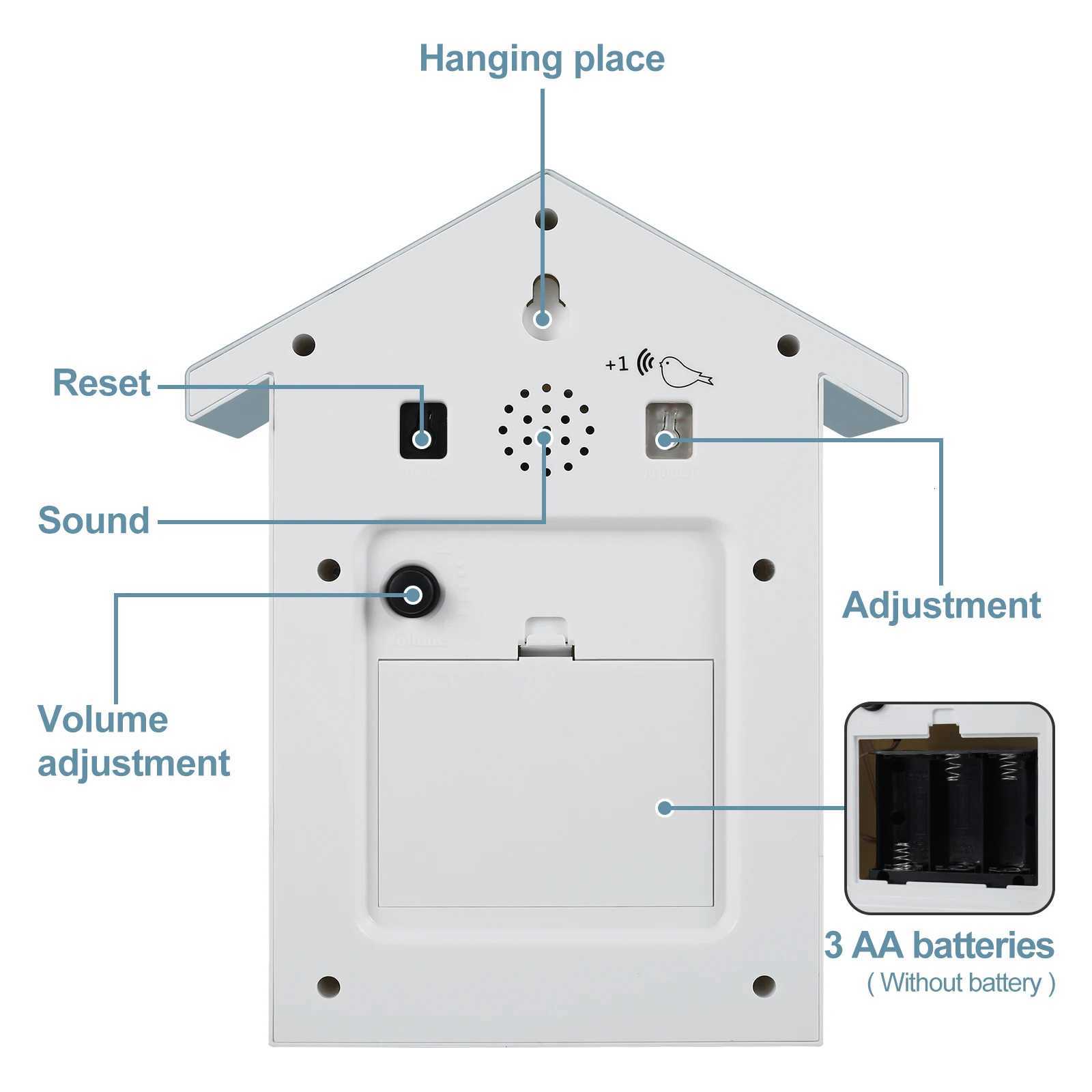 Cuckoo Clock with Chimer Minimst Sound with Pendulum Delicate Bird House for Wall Home Living Room Kitchen Office Decoration C251015