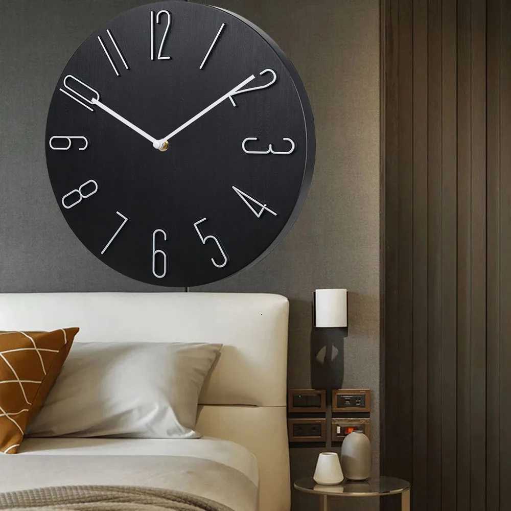Wall clock living room household hanging fashion clock light luxury modern simple hanging wall ultraquiet minimst C251015