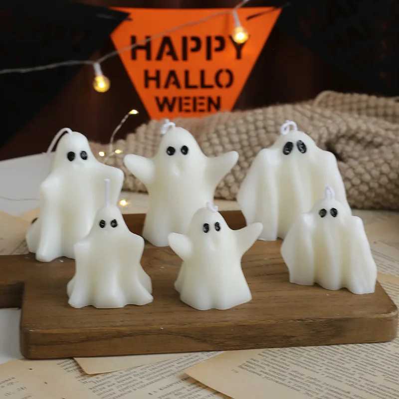 Halloween Ghost Candle Aroma Scented Horror Funny Candle Tea Home Decoration for Party Bar Atmosphere Accessories Halloween Gift C251015