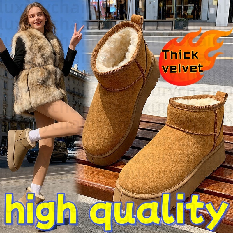 designer boots designer womens winter booties Slippers Mini Boots Designer Slippers Winter Boots Snow Shoes Ankle Black Warm Chestnut Sand Fur Slides Boots 01