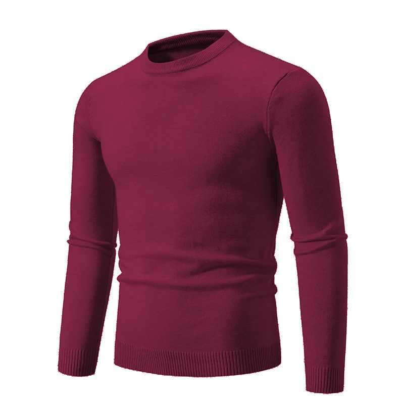 Autumn Mens Knitwear Thin Basic Elastic Slim Fit Inner Layer Thin Sweater Solid Color Casual Versatile J251015