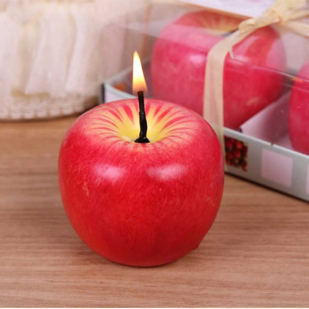 Christmas Candle Apple Shape Christmas Gifts Small Gifts Creative Ornaments Aromatherapy Candles Party Decoration Presents C251015