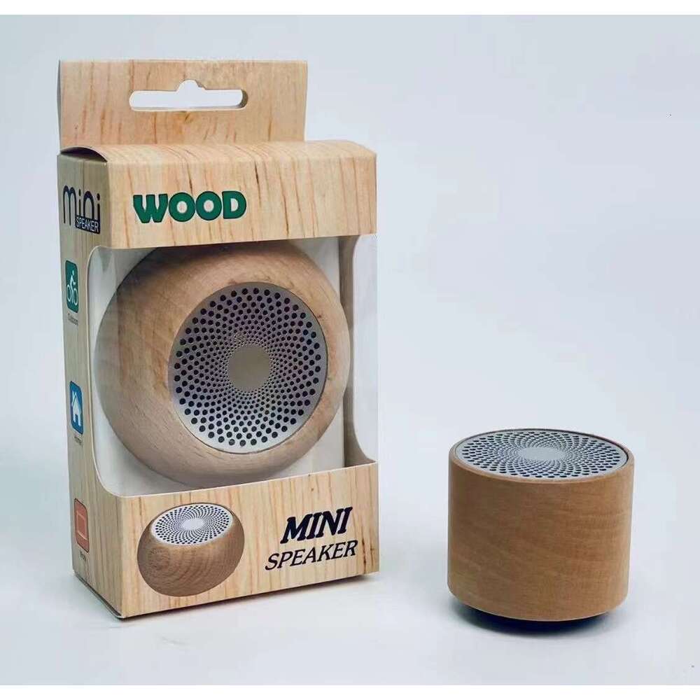 CY Portable Subwoofer Gift Mini Wooden Wireless Solid Wood Bluetooth Speaker