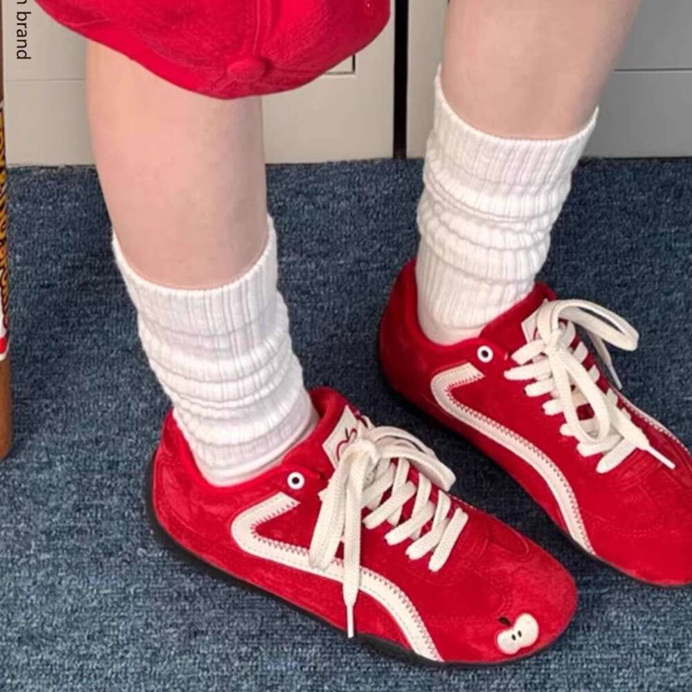 Red Dexun for Women 2025 New Spring Summer Versatile Sports Casual Racing Soft Sole Forrest Gump Shoes 07