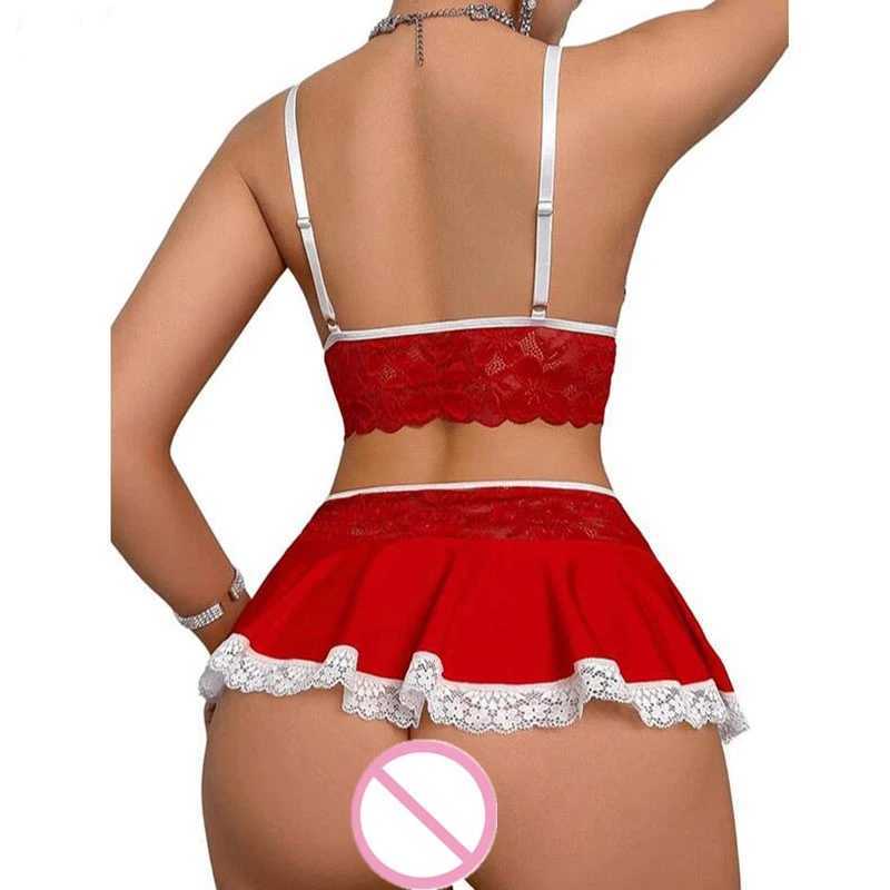Cosplay Sexy Seamless Underwear Fancy Women Erotic Outfit Open Bra Fantasy Mini Skirt Garter Set R251015