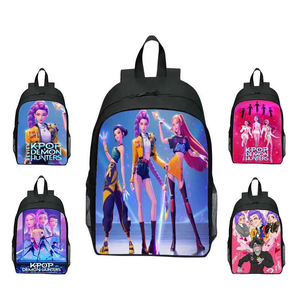 Kpop Demon Hunters Backpack Huntrix Kpop Demon Hunters Rumi Mira Zoey Backpack Pencil Case School Bag Mochila Set PencilcaseW251015