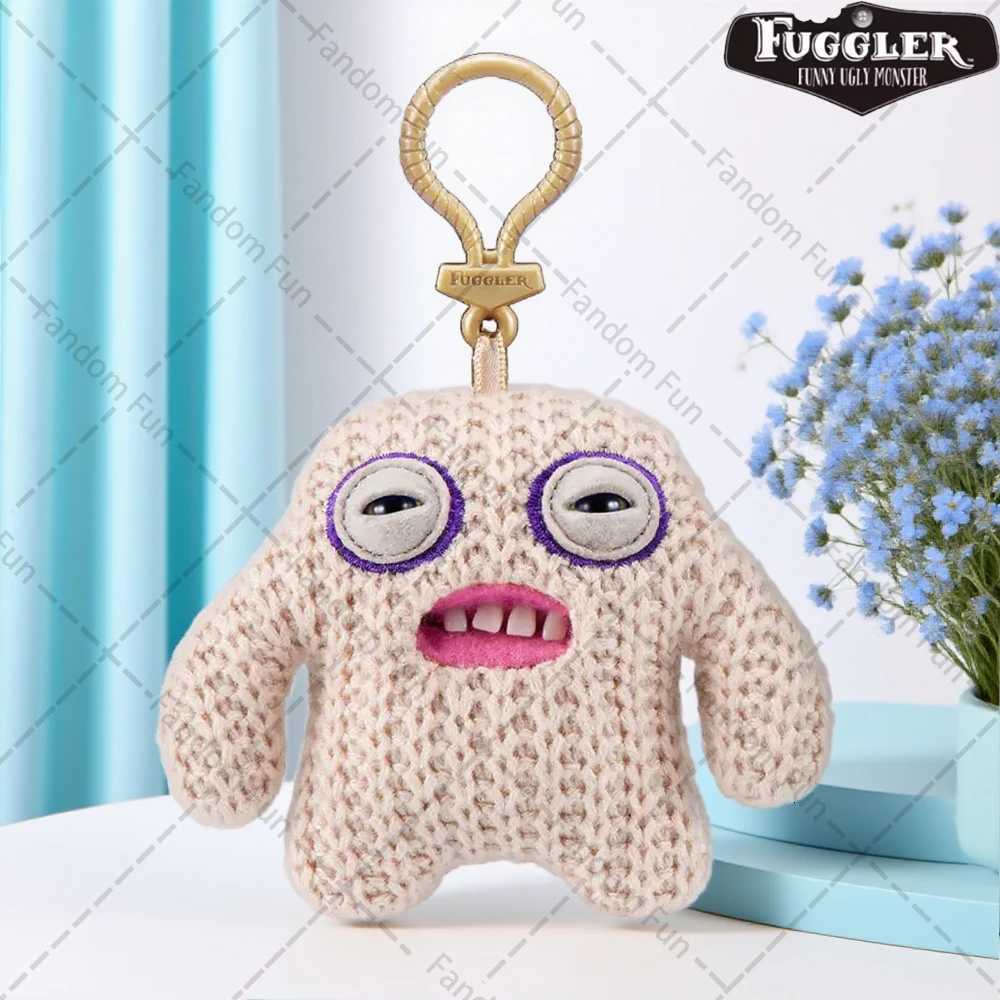 Fuggler 5th Pendant Keyrings Plushies Original New Funny Ugly Monster Lord Long Ears Rabbit 1214cm Keychain Stuffed Toy GiftXJ251015