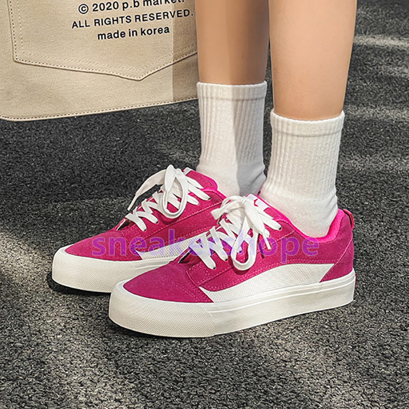 fashion designer shoes breathable canvas sneakers casual trend red black light gray fushcia versatile low-top mens womens trainers size 35-44