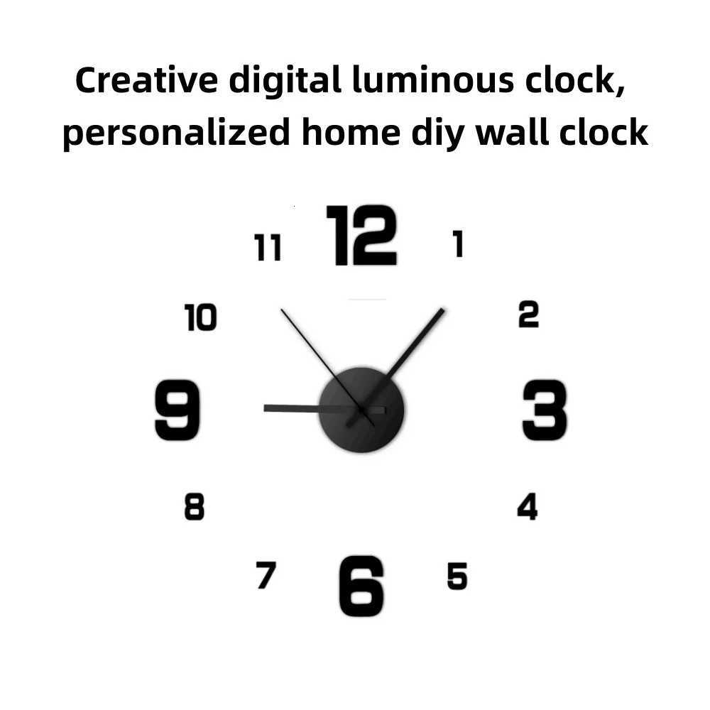 DIY Clock Frameless DIY Decoration for Bedroom Home Office Silent Clock Modern Creativity Wall Art Clock Room Ornaments C251015