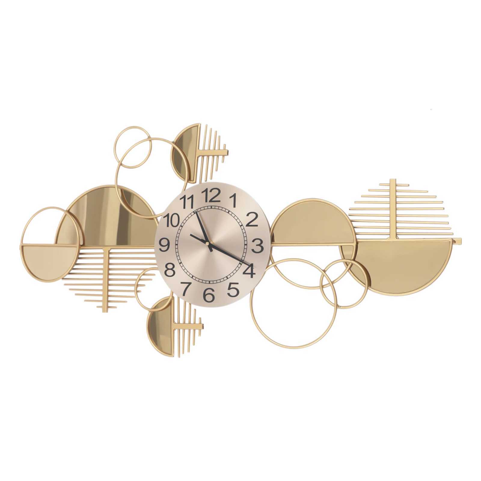 Modern Metal Wall ClockBattery Operated SilentMinimst ClockDecorative Clock for Living Room Bedroom Gold C251015