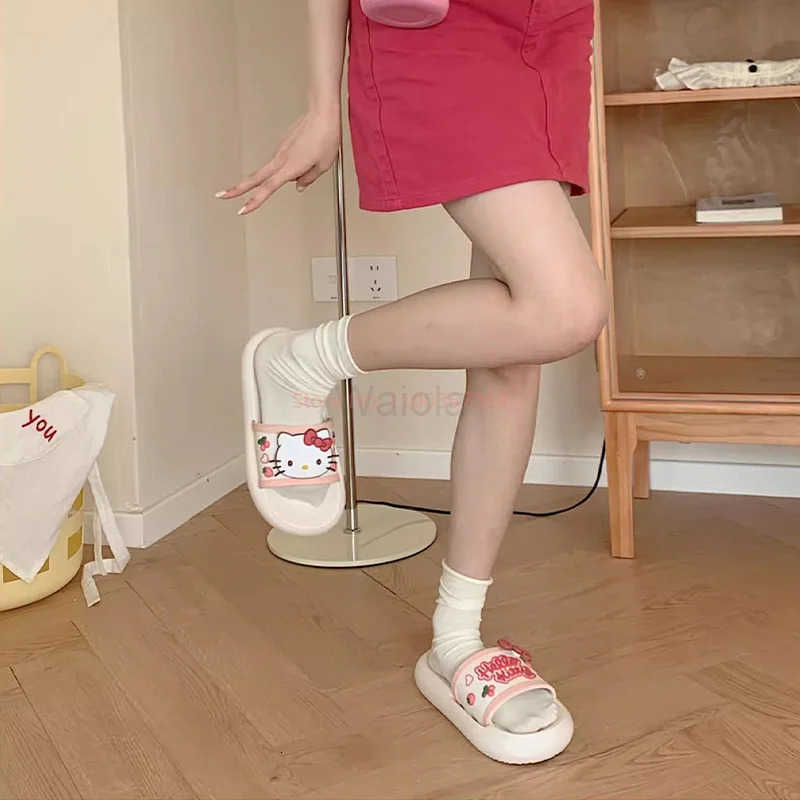 Sanrio Cute Hello Kitty Slippers Eva Non Slip Slippers Summer Home WomenS Slippers Girl Gift L251015