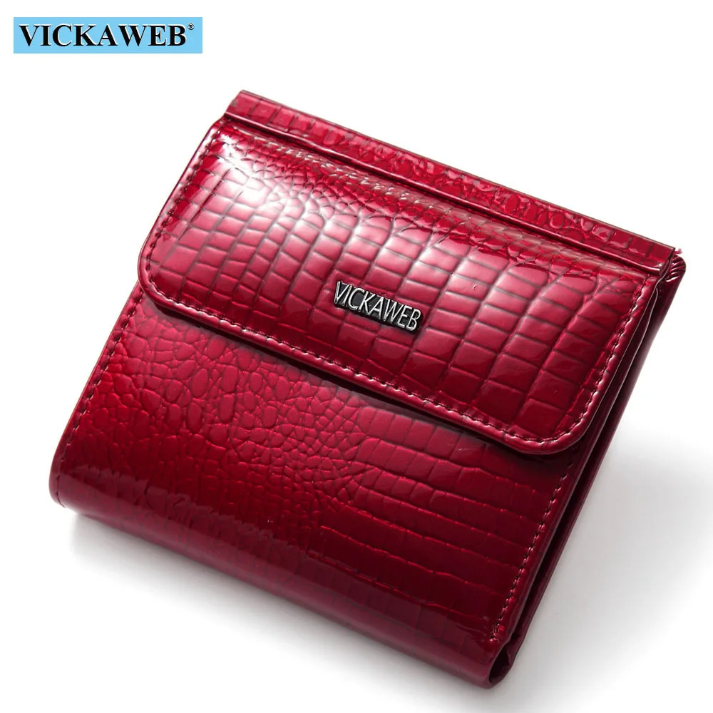 VICKAWEB Mini Wallet Women Genuine Leather Wallets Fashion Alligator Hasp Short Female Small Woman And Purses 209 251014