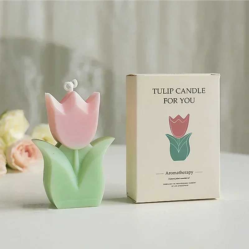 Creative Wedding Guest Candles Gifts Tulip Flower Aromatherapy Candle Aesthetic Room Decor Aromatic Candles Girl Birthday Gifts C251015