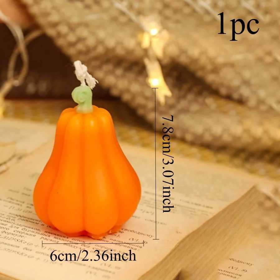 1Pc Pumpkin Shaped Scented Candle Handmade Wax Home Party Table DecorFor Halloween decorations and Halloween gifts C251015