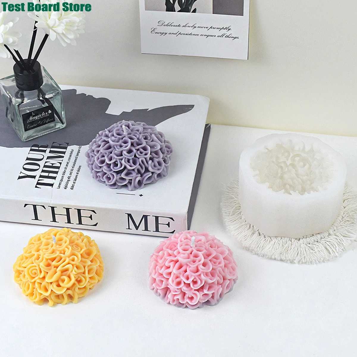 DIY Marigold Silicone Mold Chrysanthemum Aromatherapy Candle Mold Desktop Decoration C251015