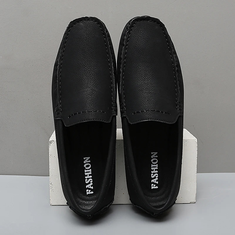 Genuine Leather Men Casual Shoes Summer Mens Loafers Moccasins Man Breathable Slip on Driving Shoes Plus Size 3947 251013