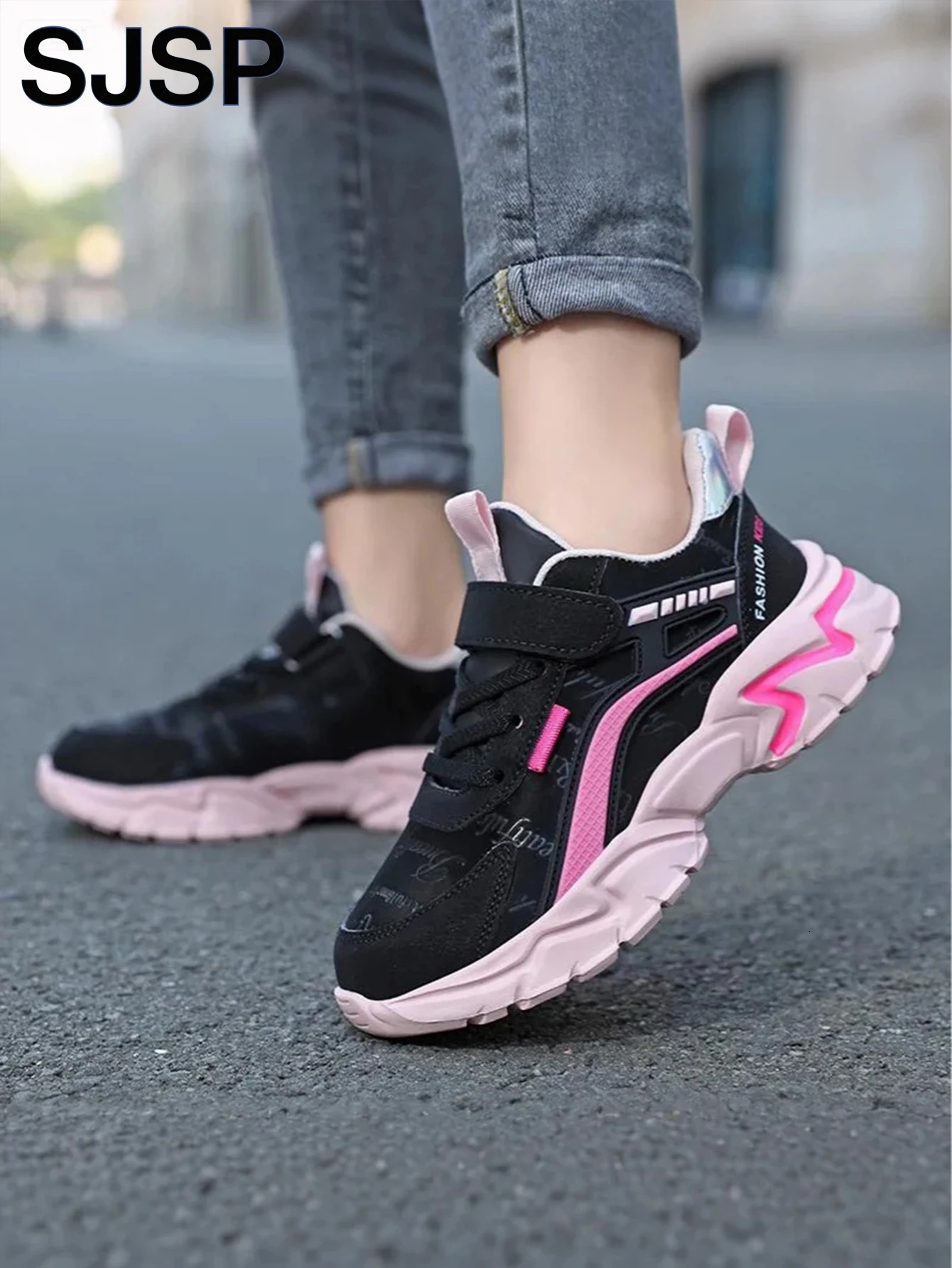 Childrens Casual Pink Leather Fashionable Lightweight Running Teenagers Aged 715 Student Kids Sports Shoes for Girls 251015 XJ260303