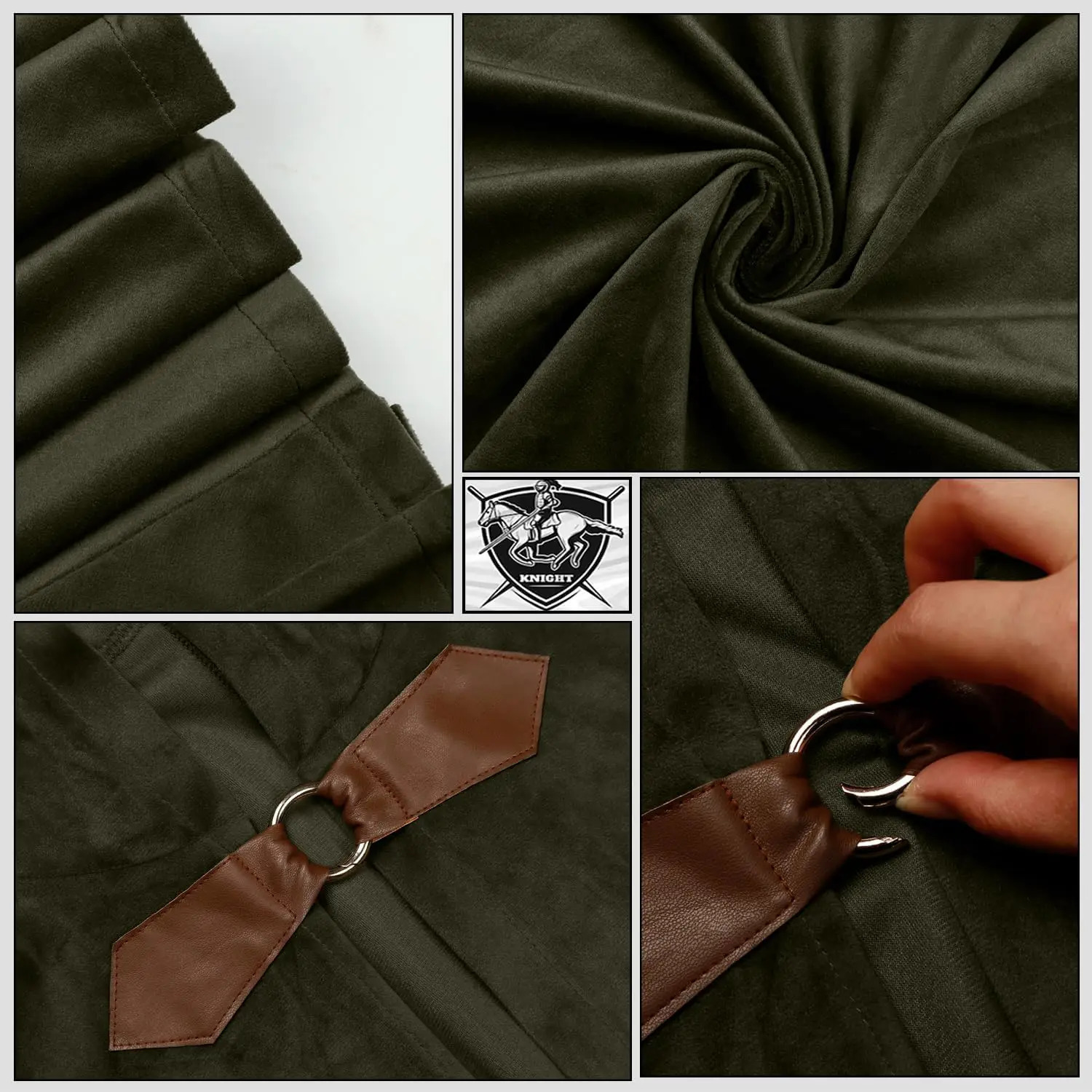 LVOW Medieval Velvet Hooded Cloak Renaissance Cape with Hood Vintage Capelet Halloween Sorcerer Costume251014