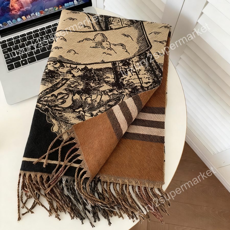 Classic Plaid Luxury Designer Scarf Cashmere Echarpe Luxe Tassel Designers Scarves Scarfs Schal Shawl Sciarpa For Winter Women Men