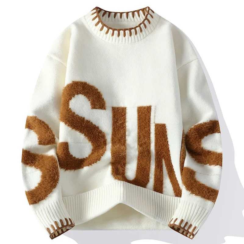 New Fashion Men Outwear Oneck Knitted Pullover Sweaters Man Loose Casual Sweaters Quality Male Pullovers Winter Clothing 4XL J251015
