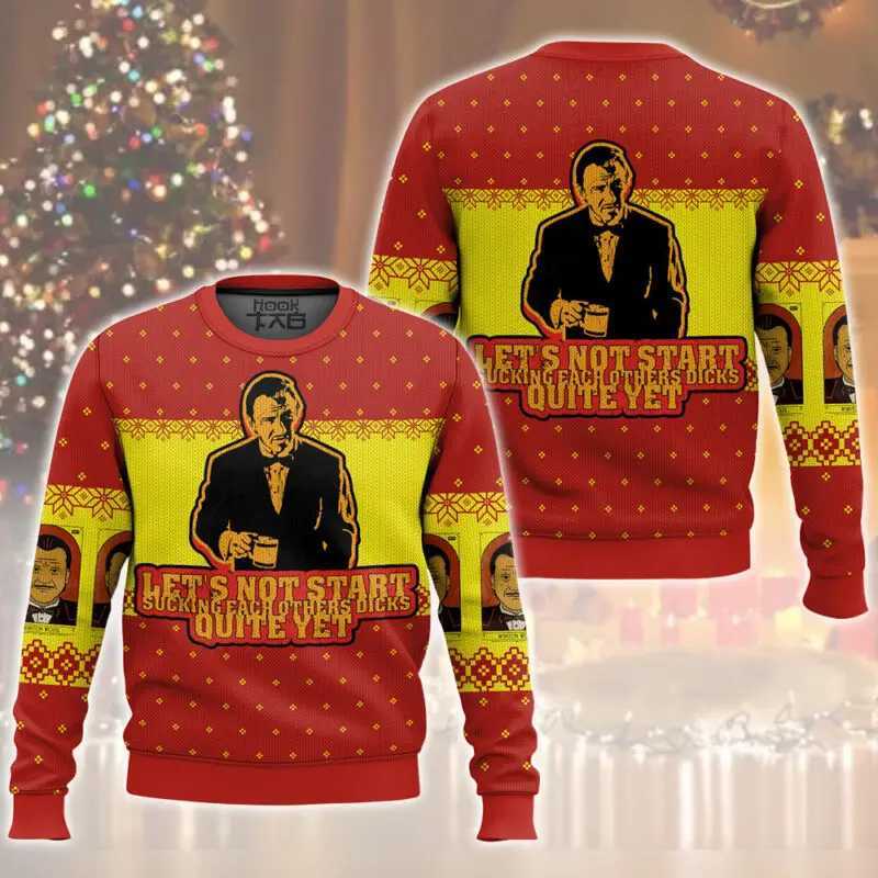 Merry Xmas Again Pulp Fiction Ugly Christmas Sweat Vintage Fiction Movie Sweater Mens Womens Holiday Party Jumper Xmas Gift 2026 J251015