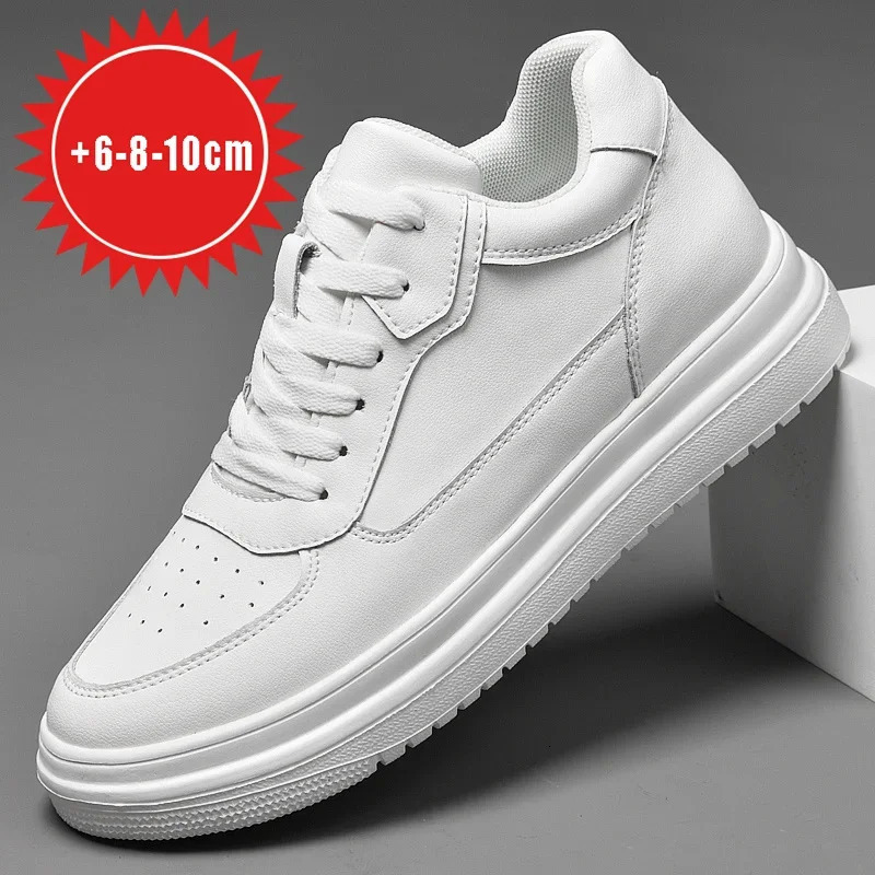 Genuine Leather Heighening Elevator Shoes Men Invisible Increasing Insole 6 8 10cm Sneakers Elevate Taller Lift Leather Shoes 251014