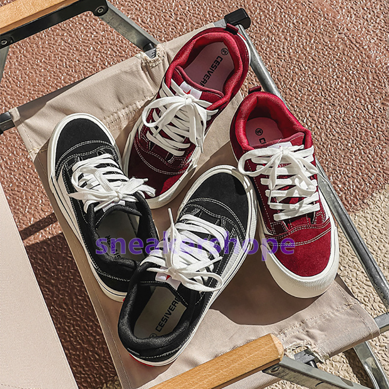 fashion designer shoes breathable canvas sneakers casual trend red black light gray fushcia versatile low-top mens womens trainers size 35-44