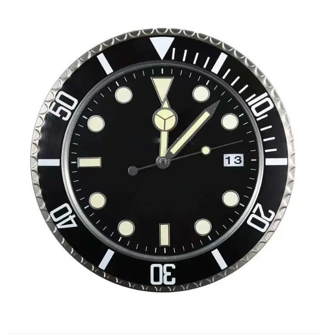 Wall Clock Metal Modern Design Wall Watch Home Stainless Steel Luminous Clock The Date Will Work