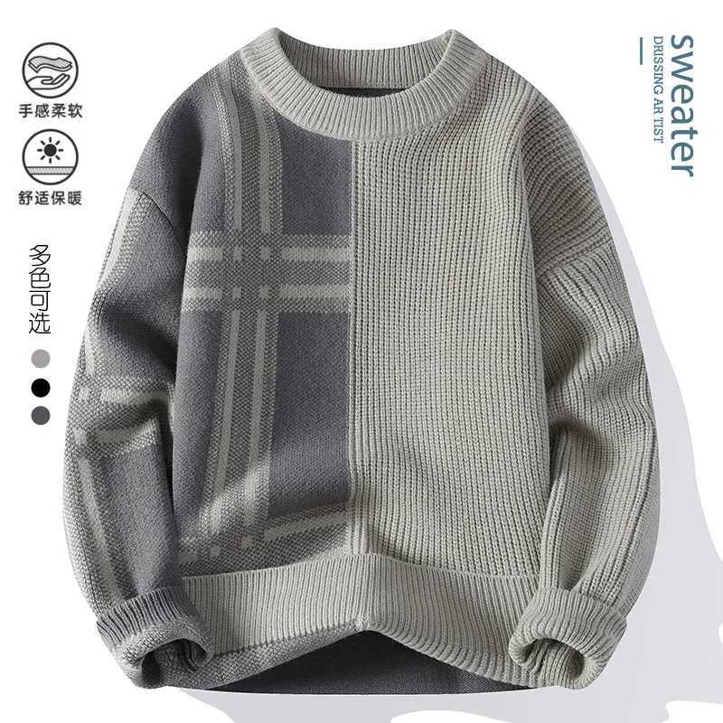 2024 AutumnWinter New Mens Round Neck Knitted Hoodie Sweater High Quality Skin friendly Fashion Versatile Casual Sweater J251015
