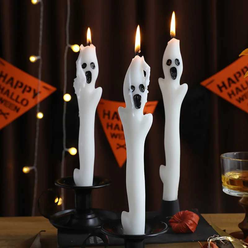 Halloween Explosion Ghost Long Pole Candle Atmosphere Arrangement Candle Party Decoration Atmosphere Scented Candle C251015