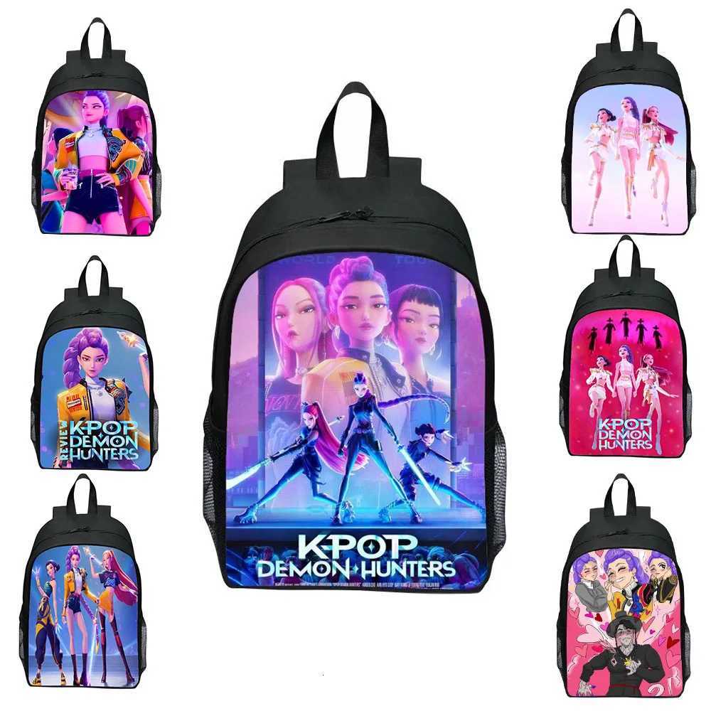 Kpop Demon Hunters Backpack Huntrix Kpop Demon Hunters Rumi Mira Zoey Backpack Pencil Case School Bag Mochila Set PencilcaseW251015
