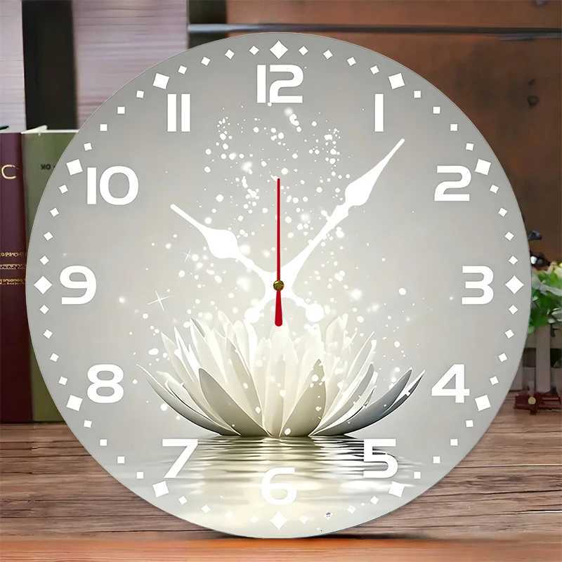 Gray Magic Wooden Round Silent Hanging Wall Clock Suitable For Living Room Office Study Room Bedroom Home Decoration C251015