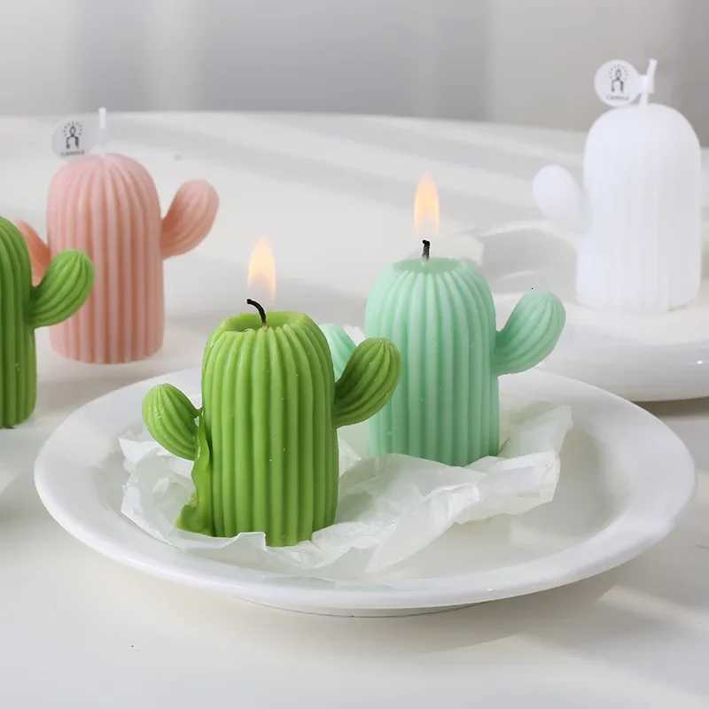 Cactus Shape Scented Candles Soy Wax Aromatic Candles for Home Decoration House Ins Photo Props Home Decorative Candles C251015