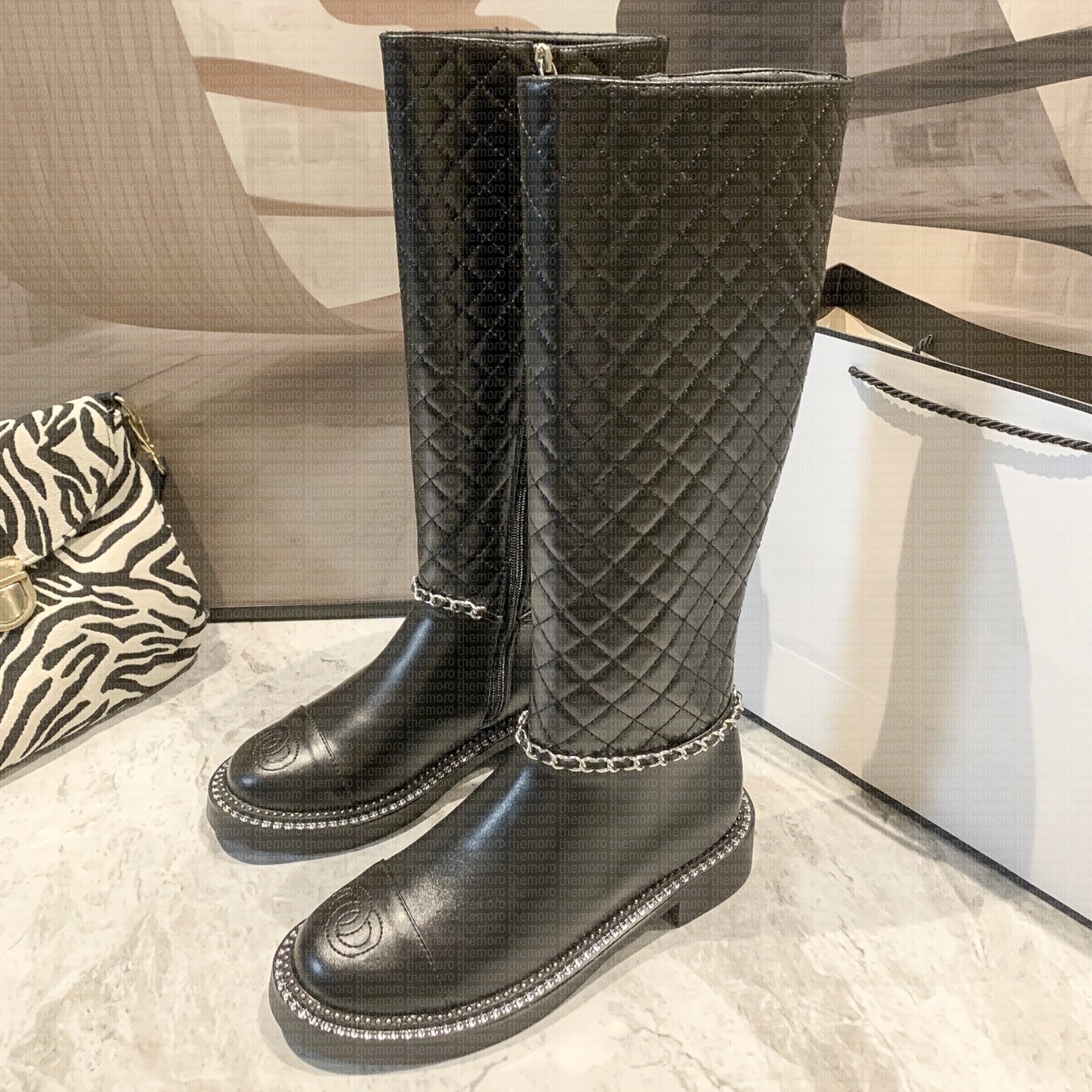 Brand Designers Boot Leather Ankle boots Fashion Winter Classic Womens Shoes Classical knee Martin For long Coarse Ankle Booist Winter Rubber Boot EUR 35-40