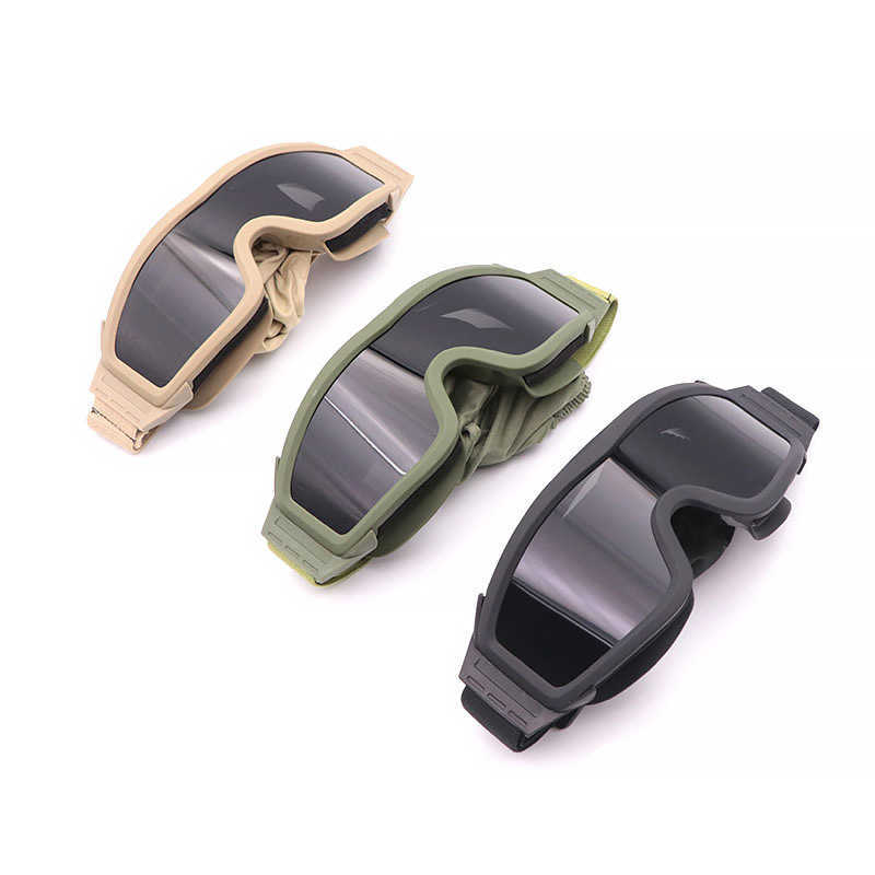 Tactical Goggles Single Shooting Glasses Outdoor Military Fan Equipment Explosionproof and Shock Resistant H251015