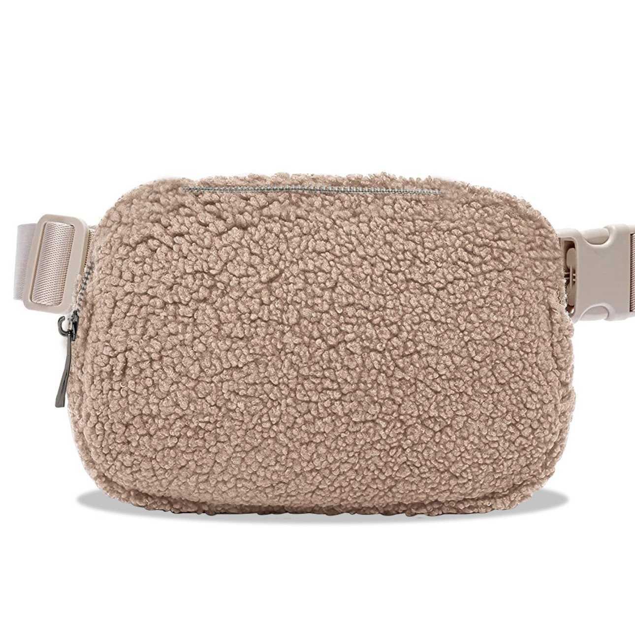 Same Style Winter Lamb Wool Waist Bag Sports Chest Bag Crossbody Bag Outdoor Sports Bag Unisex Versatile Style H251015