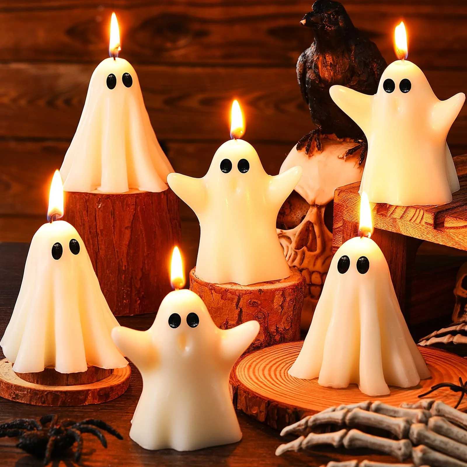 Retro And Quirky Cute Halloween Ghost Candle Creative Smokeless Fragrance Advanced Atmosphere Aromatherapy Candles C251015