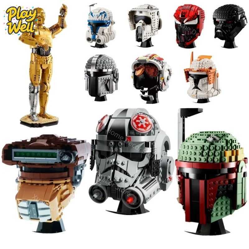 2026 New 2026 Space War Captain Rex Starlord Clone Commander ATAT Drive Helmet 75429 Building Blocks Desk Decoration Bricks Home Decor Y251014 Designe