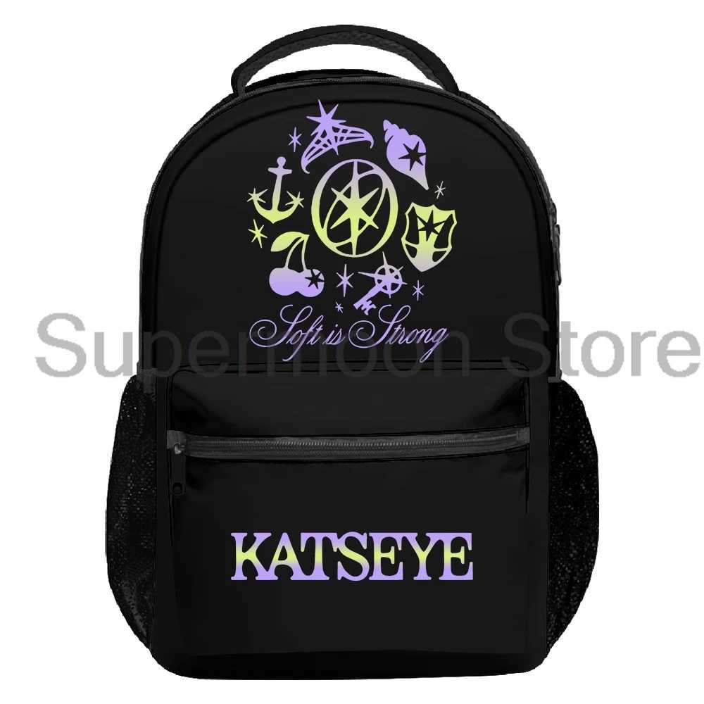 Kpop Katseye Soft is Strong Backpack 2025 Beautiful Chaos Tour Women Men Rucksack Casual Travel Bag Unisex Outdoor DaypackW251015