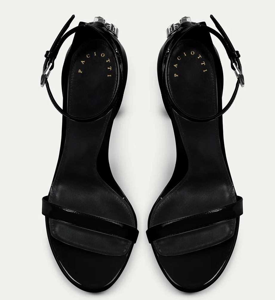 New 2026Luxury Women Cesare Paciotti Sandals Shoes Dagger Heels Silver Metal Stiletto Heel Lady Pumps Black Nude Party Dress Walking EU35-43 Original 