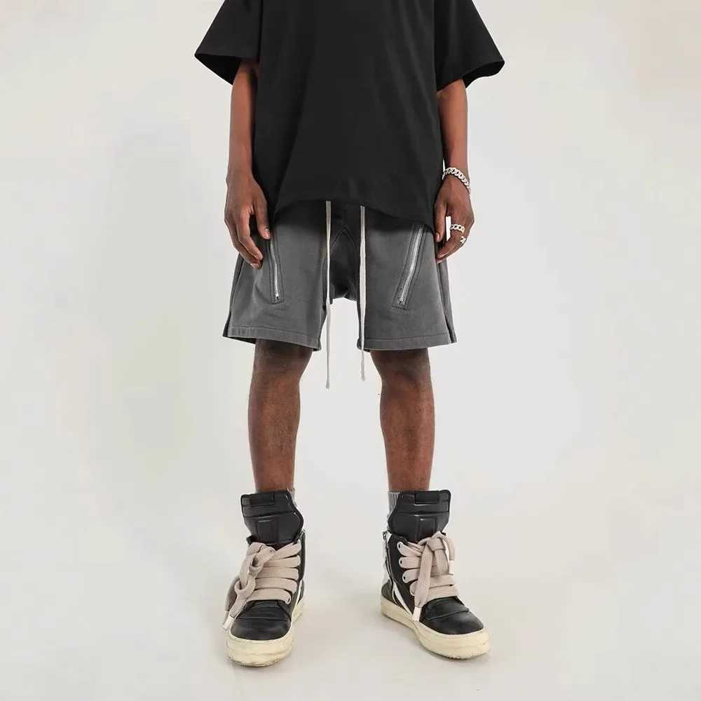 American Casual Fashion Loose Fit FivePoint Shorts Summer Trendy Zipper Star Design Versatile Sporty Mens ShortsT251015