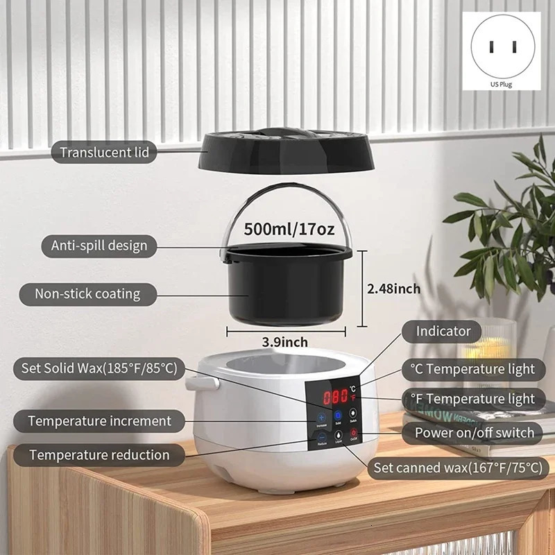 Candle Making Wax Melting PotWax Melter For Candle MakingLED Temperature Display For Adults BeginnerSoy Wax 251013